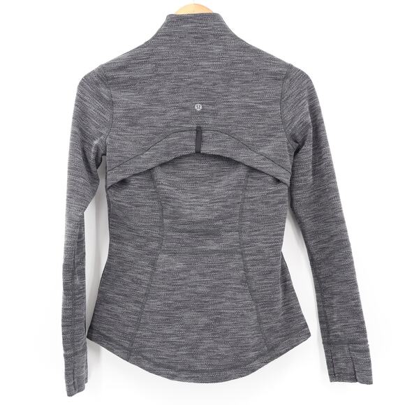 Lululemon Women's Define Jacket Athletic Casual Coco Pique Black/White Sz 6 - Picture 2 of 10